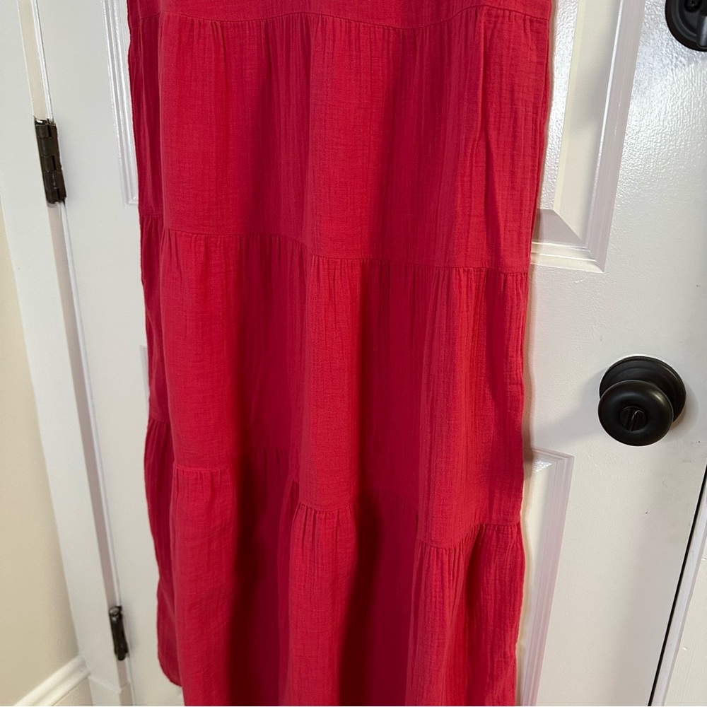 Quince 100% Organic Cotton Gauze Tiered Maxi Dress - Picture 3 of 8